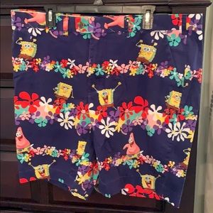 LoudMouth golf shorts. SpongeBob Square Pants